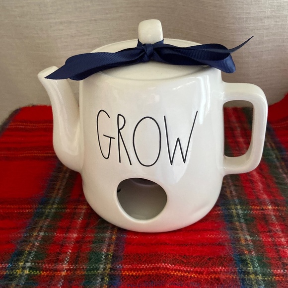 Rae Dunn GROW Watering Can Birdhouse Tea Pot Exc - Picture 1 of 7